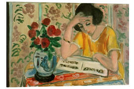 Magnettafel Lesende Frau