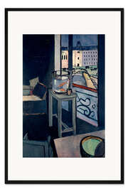 Gerahmter Kunstdruck Interieur mit Goldfischglas