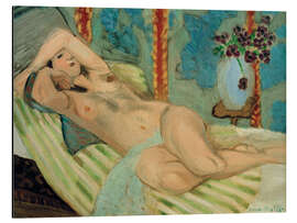 Stampa su alluminio Odalisque - Nude on a Blue Background, 1923