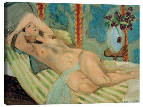 Canvas print Odalisque - Nude on a Blue Background, 1923