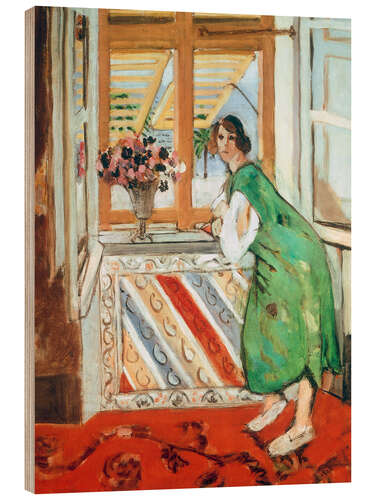Trebilde Interior in Nice, Young Woman in a Green Dress, 1921