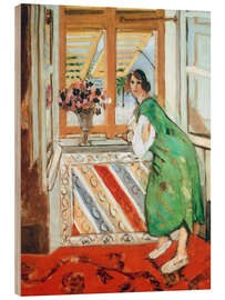 Trebilde Interior in Nice, Young Woman in a Green Dress, 1921 - Henri Matisse