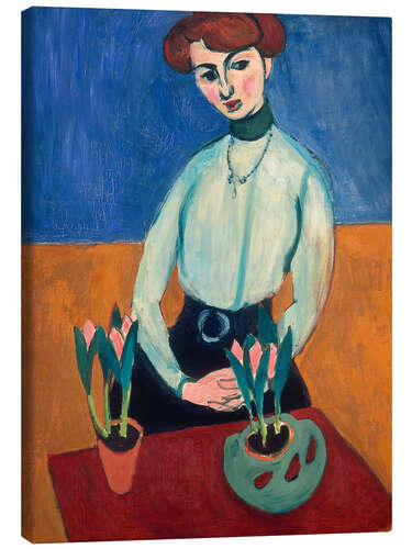 Obraz na płótnie Young Woman with Tulip, 1948