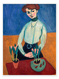 Poster Young Woman with Tulip, 1948 - Henri Matisse