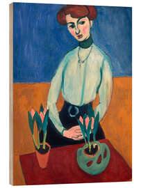 Holzbild Junge Frau mit Tulpe, 1948 - Henri Matisse