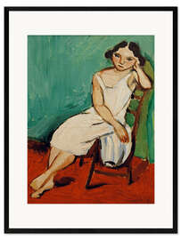 Stampa artistica con cornice Seated Girl, 1909