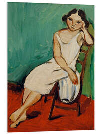 Stampa su plexi-alluminio Seated Girl, 1909