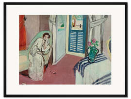 Gerahmter Kunstdruck Frau auf einem Sofa, 1921