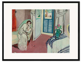 Gerahmter Kunstdruck Frau auf einem Sofa, 1921