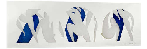 Acrylic print The Dance, Grey, Blue, White