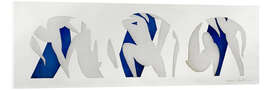 Akrylglastavla The Dance, Grey, Blue, White - Henri Matisse
