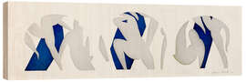 Quadro de madeira The Dance, Grey, Blue, White - Henri Matisse
