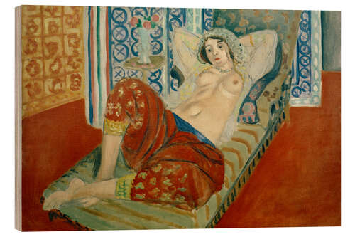 Tableau en bois Odalisque à la culotte rouge, 1922