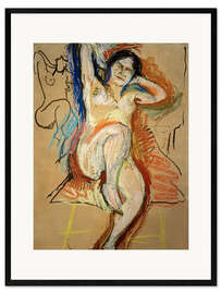 Stampa artistica con cornice Seated Female Nude, 1906
