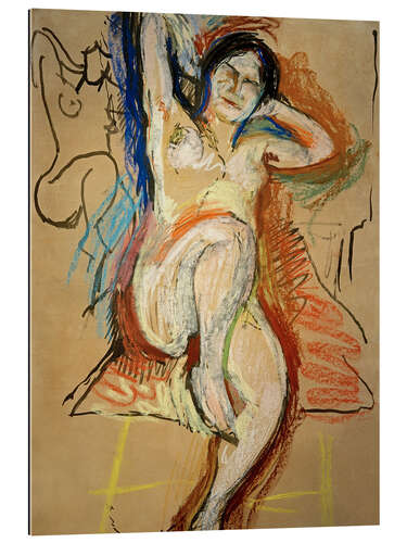 Quadro em plexi-alumínio Seated Female Nude, 1906