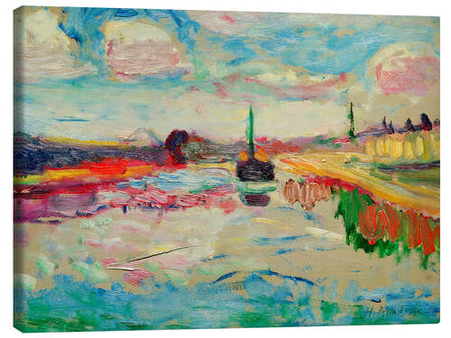 Lærredsbillede The Canal du Midi, 1898