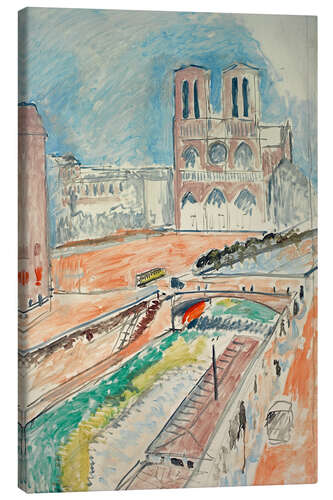 Lienzo View of Notre-Dame, 1914