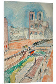 Hartschaumbild Ansicht von Notre-Dame, 1914