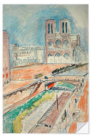 Sticker mural Vue de Notre-Dame, 1914