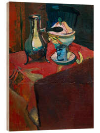 Holzbild Geschirr auf dem Tisch, 1900 - Henri Matisse
