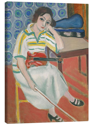 Tableau sur toile Femme au violon