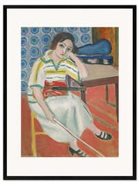 Ingelijste kunstdruk Woman with Violin, 1921