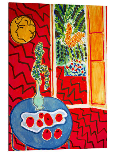 Gallery print Red Interior, Still Life on Blue Table, 1947