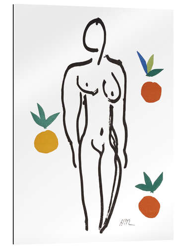 Cuadro de plexi-alu Female Nude with Oranges
