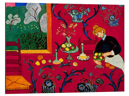 Alubild Rotes Zimmer, Harmonie in Rot, 1909