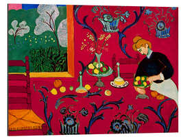 Aluminiumsbilde Red Room, Harmony in Red, 1909
