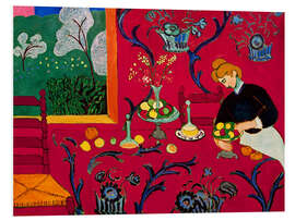 Hartschaumbild Rotes Zimmer, Harmonie in Rot, 1909