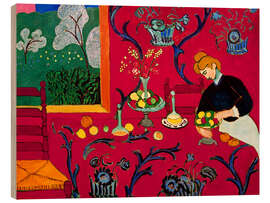Quadro de madeira Red Room, Harmony in Red, 1909