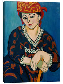 Stampa su tela Madame Matisse with Red Madras, 1907