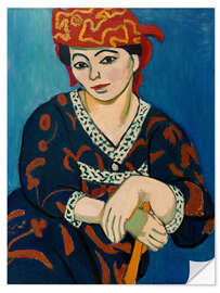 Selvklæbende plakat Madame Matisse with Red Madras, 1907