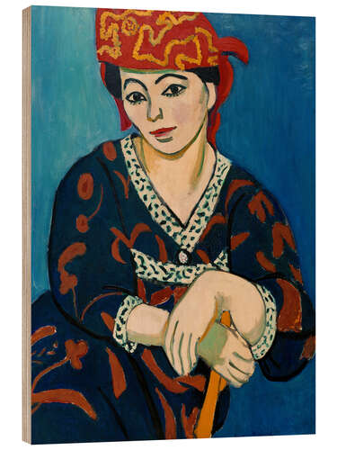 Wood print Madame Matisse with Red Madras, 1907