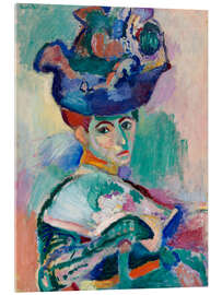 Tableau en verre acrylique Femme au chapeau, 1905