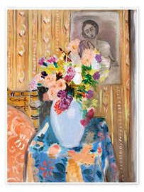 Obraz Flowers in front of a portrait - Henri Matisse