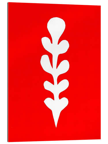 Gallery print White palm on red
