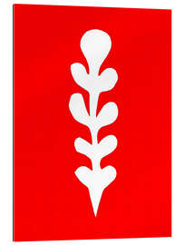 Gallery print White palm on red