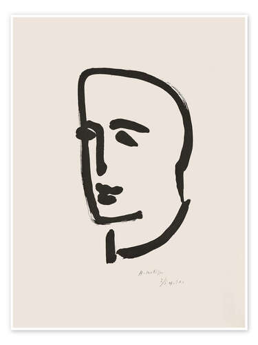 Poster Young student in profile, 1952