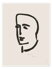 Wall print Young student in profile, 1952 - Henri Matisse