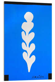 Gallery print White Palm on Blue