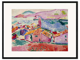 Impression artistique encadrée Les Toits de Collioure, 1905