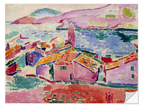 Selvklæbende plakat View of Collioure, 1905