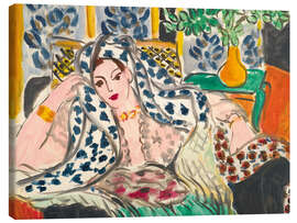 Tableau sur toile Odalisque avec fauteuil noir