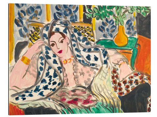 Stampa su plexi-alluminio Odalisque with Black Armchair
