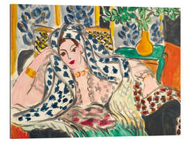 Stampa su plexi-alluminio Odalisque with Black Armchair