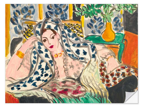 Vinilo para la pared Odalisque with Black Armchair