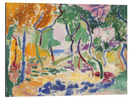 Aluminiumsbilde Landscape near Collioure, Study for The Joy of Life, 1905