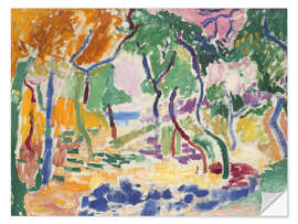 Autocolante decorativo Landscape near Collioure, Study for The Joy of Life, 1905